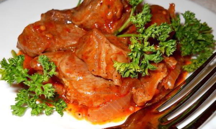 Рецепт гуляша телячий в томатном соусе