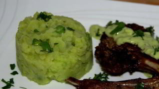 Картофельное пюре с горошком