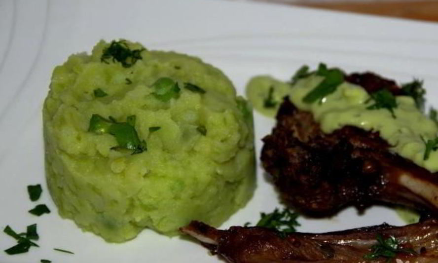 Рецепт картофельного пюре с горошком