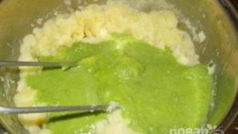 картофельное пюре с горошком