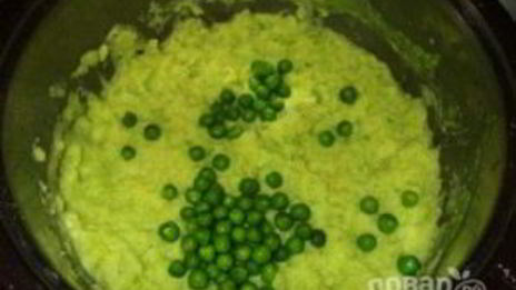 картофельное пюре с горошком