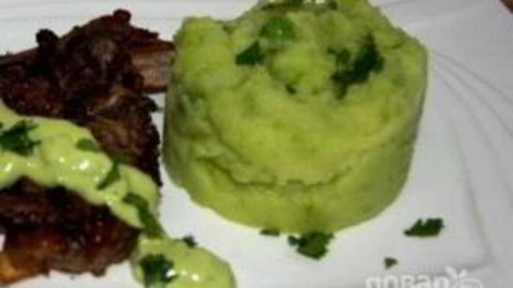 картофельное пюре с горошком