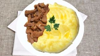 Картофельное пюре с яйцом на сливках