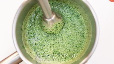 картофельное пюре со шпинатом и чесноком