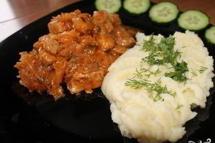 Картофельное пюре со свининой