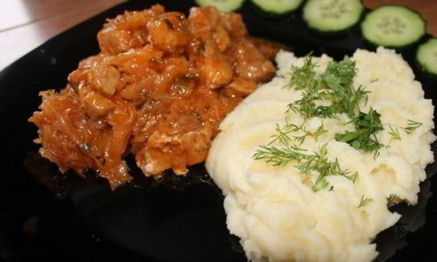 Рецепт картофельного пюре со свининой