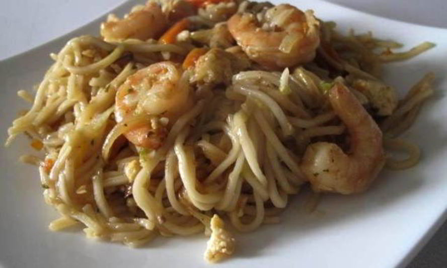 Рецепт китайской лапши с креветками