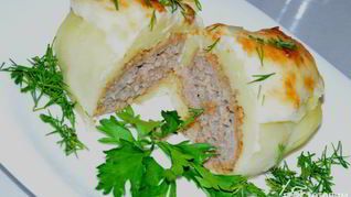 Котлетка в картошке под сырной шапкой