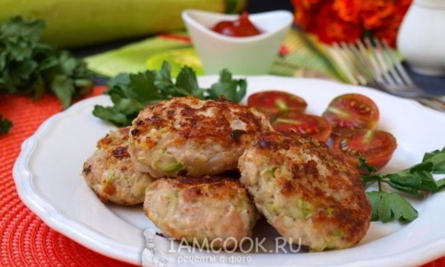Рецепт котлет из индейки с кабачком