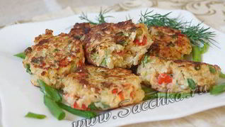 Котлеты с овощами и булгуром