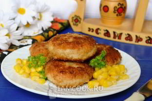 Куриные котлеты с гречкой