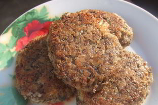 Овсяные котлеты с шампиньонами