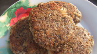 Овсяные котлеты с шампиньонами