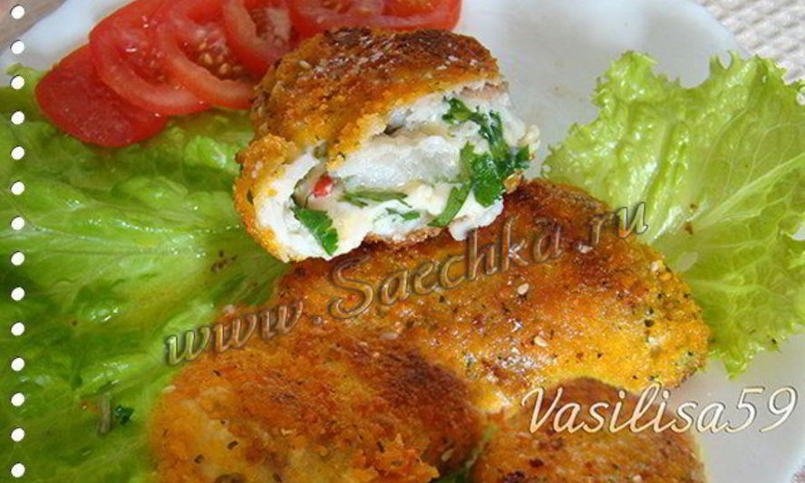 Рецепт рыбных котлет по-киевски