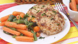 Рыбные котлеты с рисом