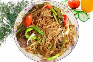 Крахмальная лапша со свининой