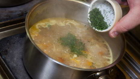 куриная лапша с опятами