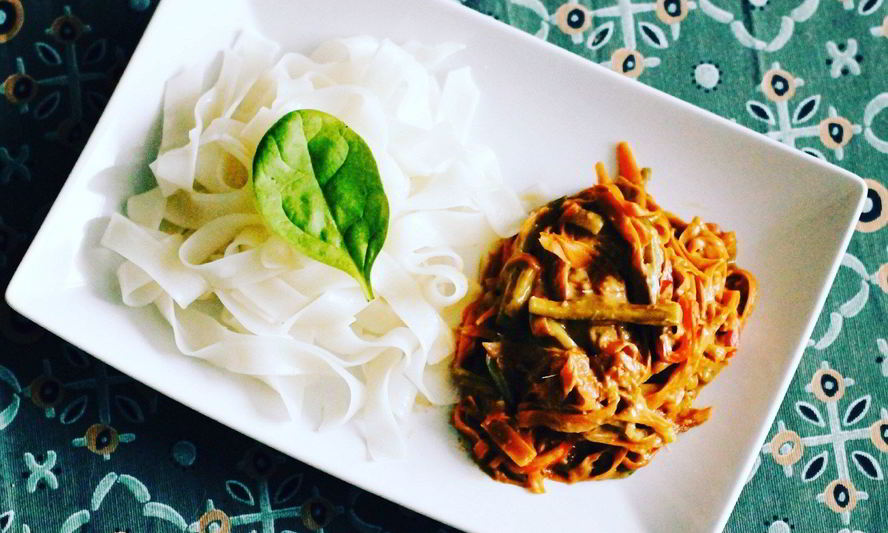 Рецепт лапши с арахисом по-тайски