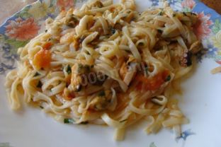 Лапша с морепродуктами