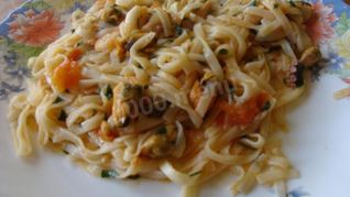 Лапша с морепродуктами