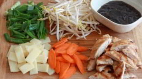 лапша с соусом терияки