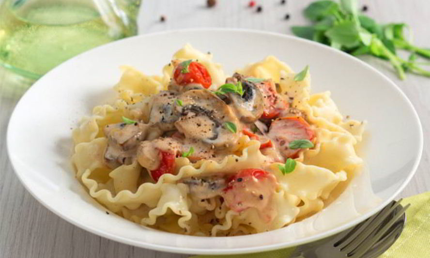 Рецепт лапши со сливочным соусом