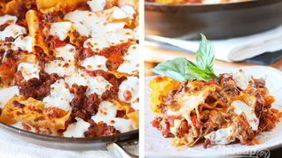 Быстрая лазанья на плите