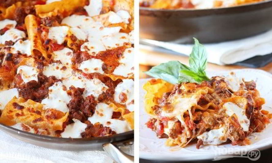 Рецепт быстрой лазанья на плите