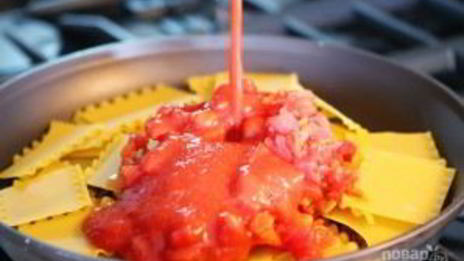 быстрая лазанья на плите