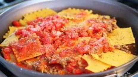 быстрая лазанья на плите