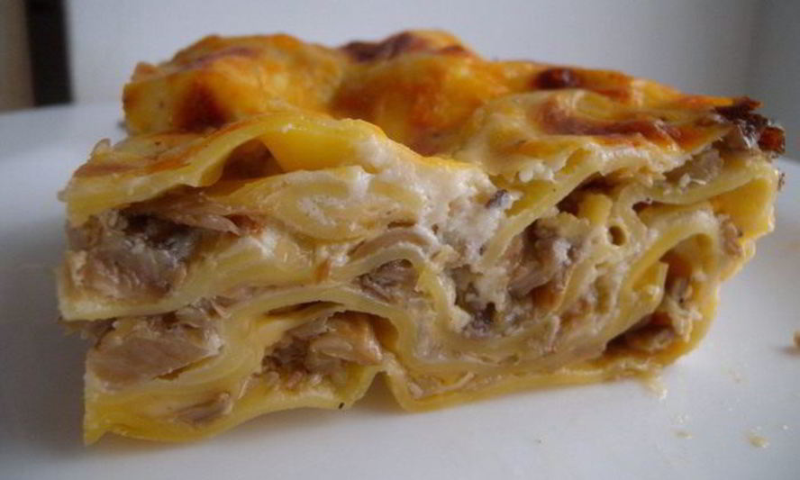 Рецепт грибной лазанья