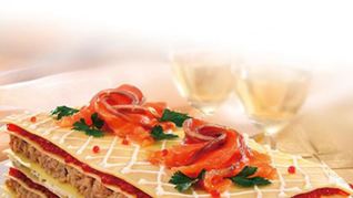 Холодная рыбная лазанья