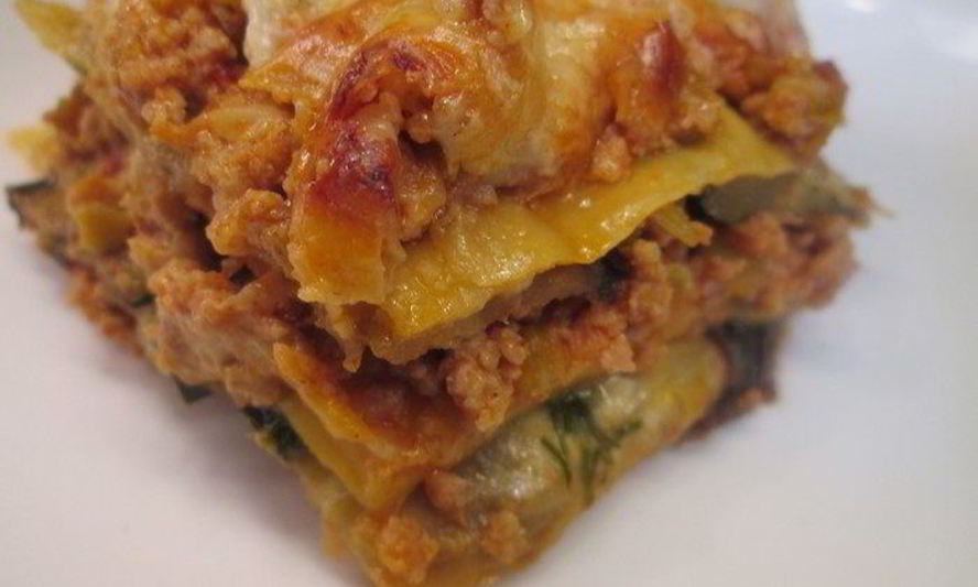 Рецепт лазаний болоньезе с баклажанами и кабачками
