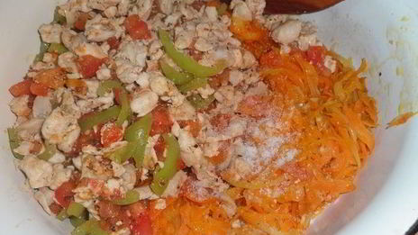 лазанья из кабачков с курицей