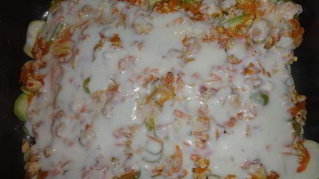 лазанья из кабачков с курицей