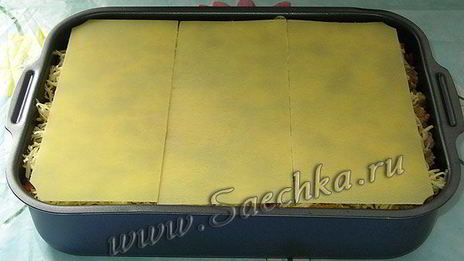 лазанья с фаршем и баклажанами