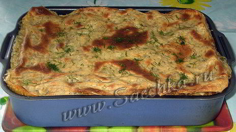 лазанья с фаршем и баклажанами