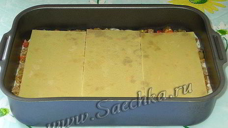 лазанья с фаршем и баклажанами