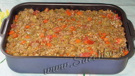 лазанья с фаршем и баклажанами