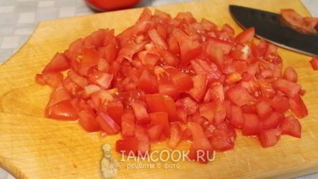 лазанья с фаршем, помидорами и сыром