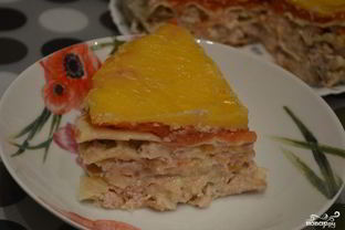 Лазанья с курицей в мультиварке