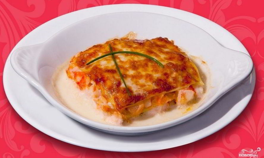 Рецепт лазаний с морепродуктами