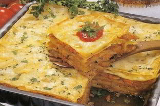 Лазанья с мясным фаршем и капустой