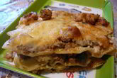 Лазанья с мясом и шампиньонами