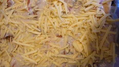 лазанья с мясом и шампиньонами