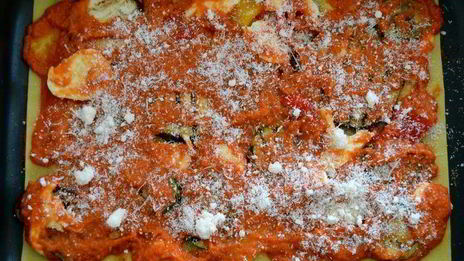 лазанья с овощами-гриль