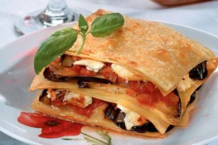 Лазанья с рикоттой и баклажанами