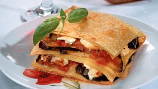 Лазанья с рикоттой и баклажанами