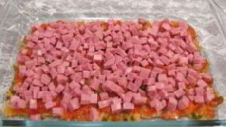 лазанья с сыром и ветчиной