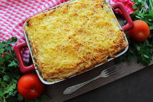 Лазанья с тертым картофелем